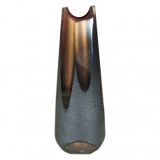 Deep amber Murano glass vase